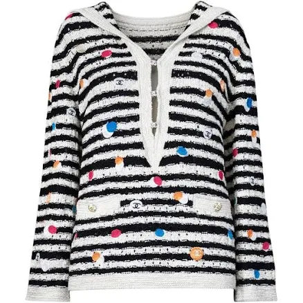 Chanel Runway 2024 /2025 Cc Motifs Maritime Runway Silk Jumper 36 Fr