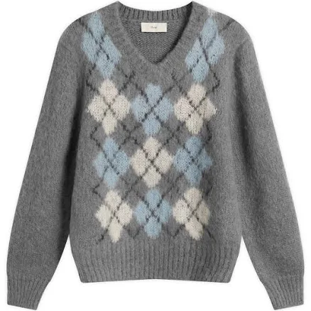 DUNST Women's Baby Alpaca Argyle Jumper