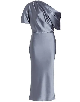 Amsale Women's Draped Satin Pencil Midi-Dress