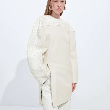 Women Bottega Veneta Leather Dress
