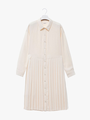 Shirt Collar Pleated Dress