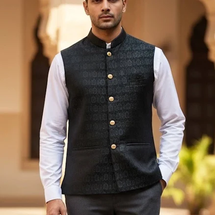 Jacquard Motif Vest
