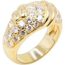FRED Panther ring in yellow gold with diamonds