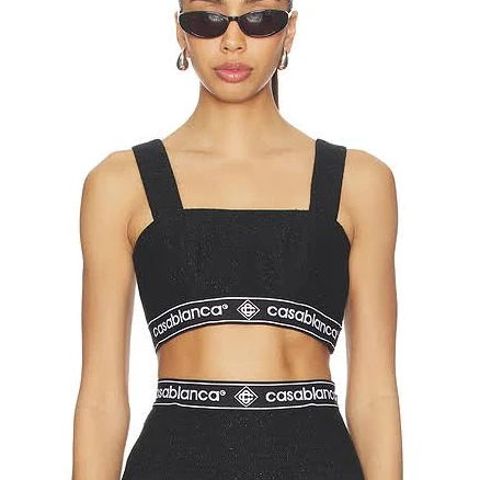 Casablanca Tweed Bra Top