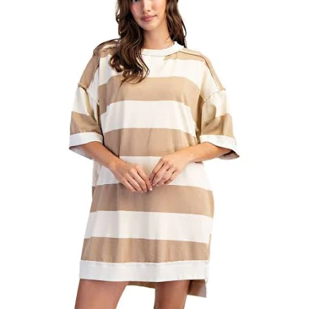 Eagle Eye Outfitters Women's Striped Terry Dress