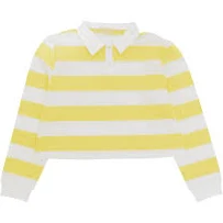 Striped Cropped Collared Tee