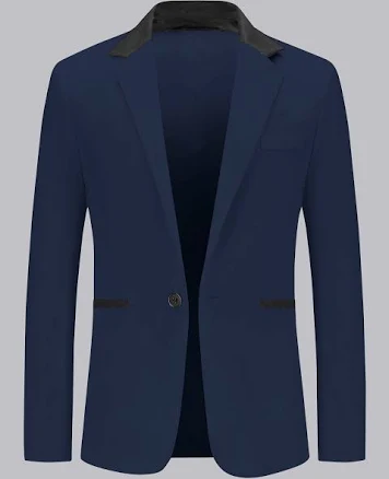 Men's Classic One Button Notch Lapel Suit Jacket