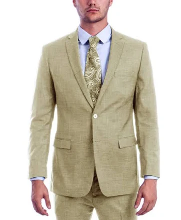 "Modern Fit Men's Linen Summer Suit