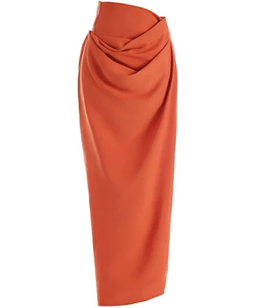 High-Waist Pleated Pack Hip Skirt