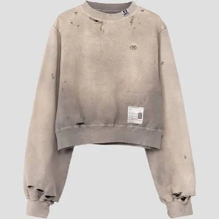 Mihara Yasuhiro Women's Distressed Cotton Sweatshirt