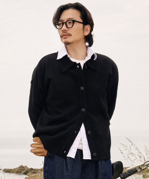Overfit Collar Knit Cardigan