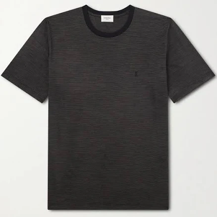 Saint Laurent Man CASSANDRE T-SHIRT IN STRIPED WOOL