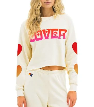 Lover Heart Fade Cropped Sweatshirt