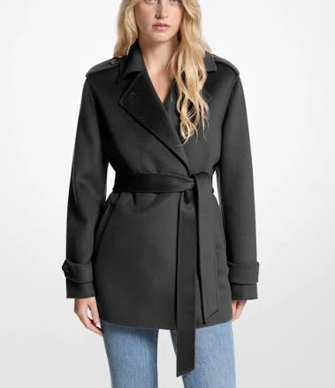 MICHAEL Michael Kors Wool-blend Belted Wrap Coat