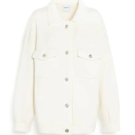 Cashmere and Cotton Oversized Denim Jacket