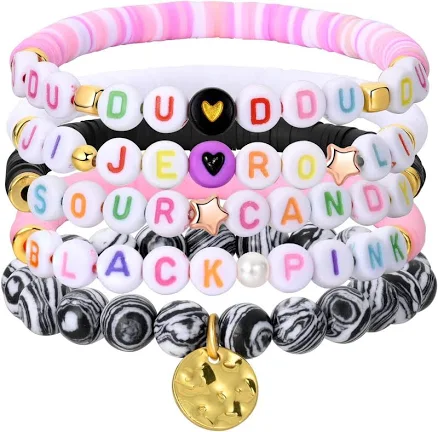 5 Pack Bpink Bracelet For Women And Men, Kpop Friendship Bracelets