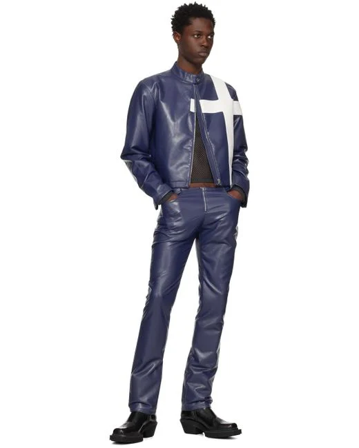 Black Raglan Sleeve Oversized Leather Blouson Jacket