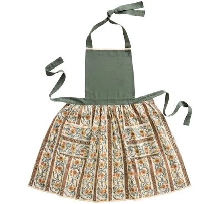 World Market Floral Block Print Apron