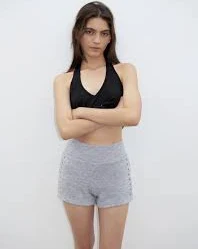 Studded Dolphin Shorts - Gray 1