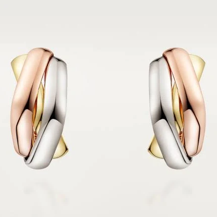 Cartier Trinity 18ct Gold Cushion Earrings