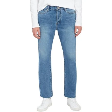 Lab101 Men's Strait Leg Jeans with Button Fly