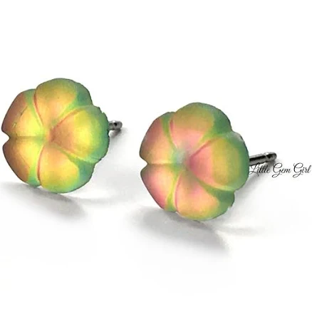 Tiny Hawaiian Flower Stud Earrings