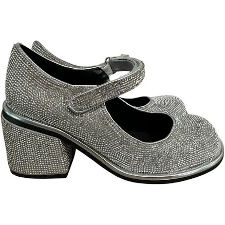 Sugar Thrillz Dolls Kill Desire Me Rhinestone Mary Janes In Black Size