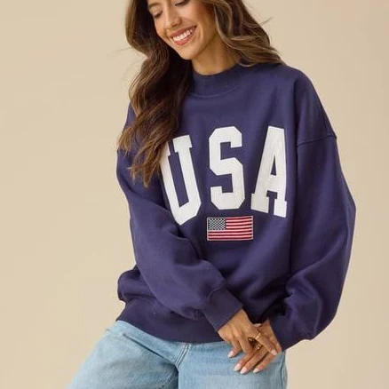 Altar'd State USA Embroidered Mock Neck