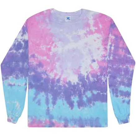 Tie-Dye Adult 5.4 oz 100% Cotton Long-Sleeve T-Shirt