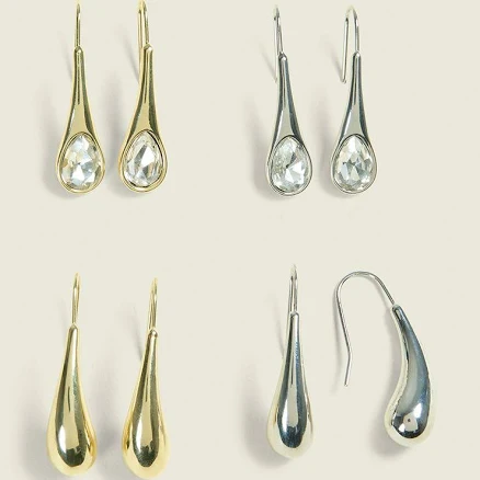 Lane Bryant Women's Organic Drop Earrings (4-Pack)