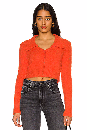 Ork Cardigan in Lava Red