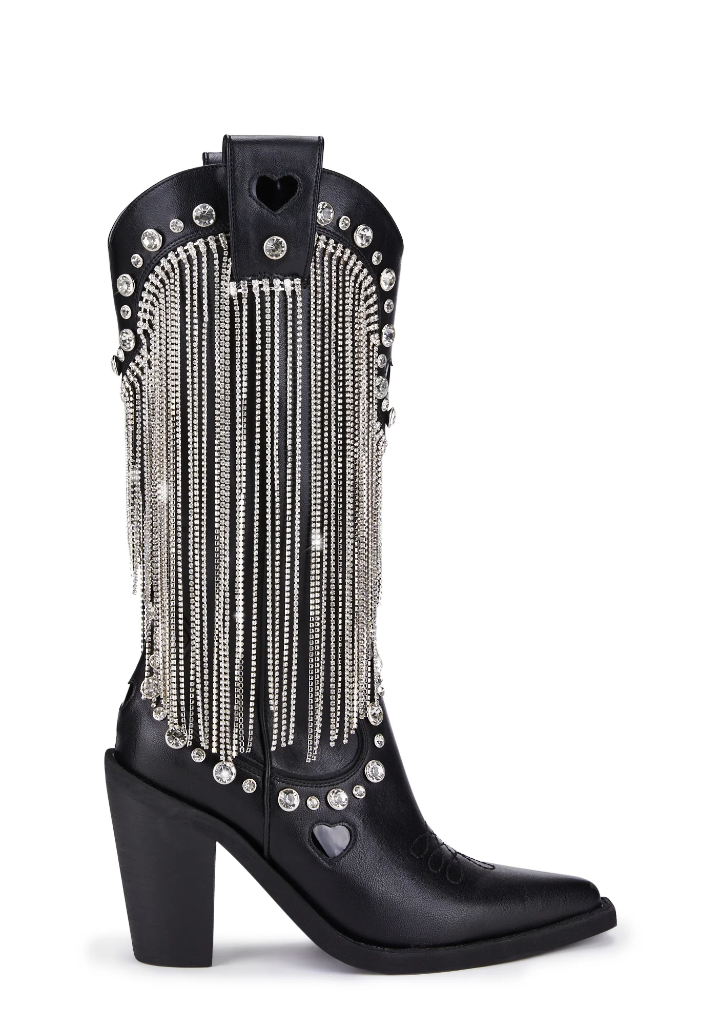 Sugar Thrillz Rhinestone Fringe Cowboy Boots