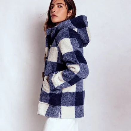 Boden Women's High Pile Fleece Duffle Coat