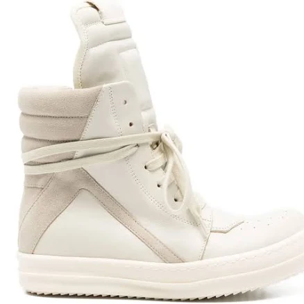 RICK OWENS Geobasket Leather High-top Sneakers