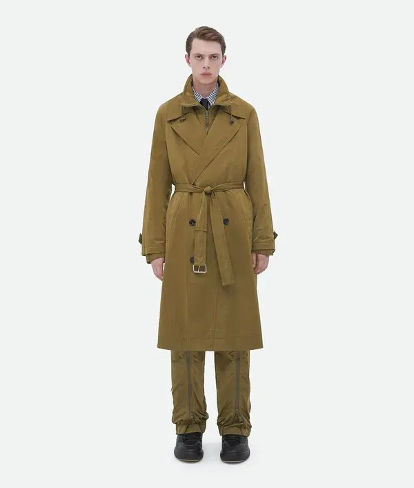 Belted-waist Trench Coat