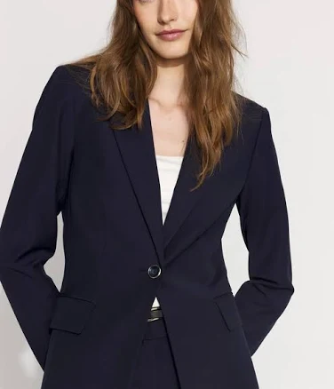 White House Black Market Women's Belted One-Button Blazer