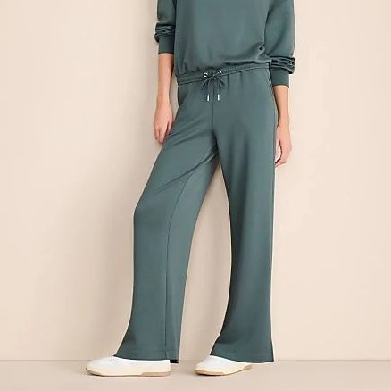Lou & Grey Women's Scubasoft Straight Leg Pants with Side Slit