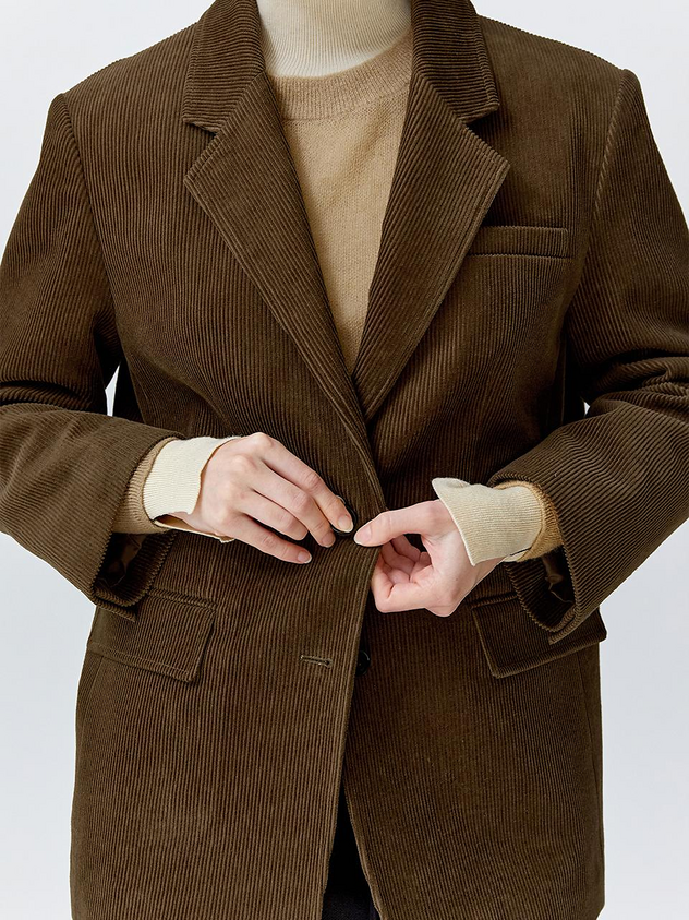 Corduroy Single Breasted Jacket