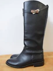 Women's Hermes Boots | Kelly Jumping Knee High Leather Riding Boots | Tall Equestrian Horse Pony | Made in Italy 37 | Gift Present for Her