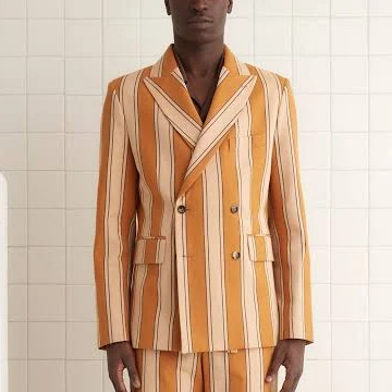 Awning Double-Breasted Stripe Suit Jacket