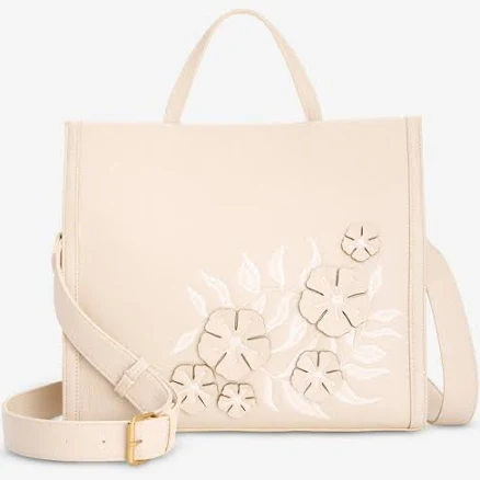 Style & Co. Women's Boxy Medium Tote with Applique Floral
