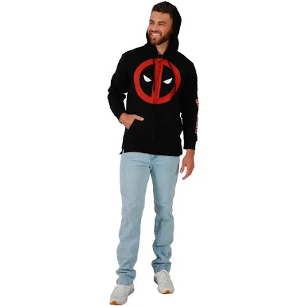Marvel Deadpool Classic Logo Zip-Up Hoodie