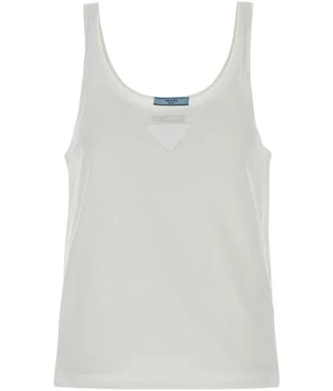 Prada Triangle-Logo Patch Tank Top - M
