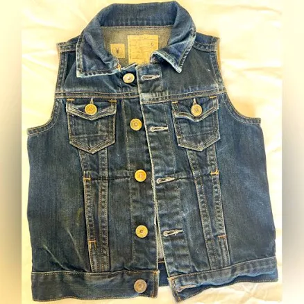All Saints Jackets & Coats | All Saints Kids Denim Vest | Color: Blue | Size: 6g | Fernandamira869's Closet