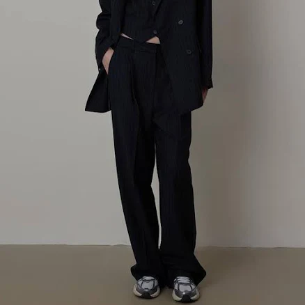 Q’SRB Striped Wool Slacks