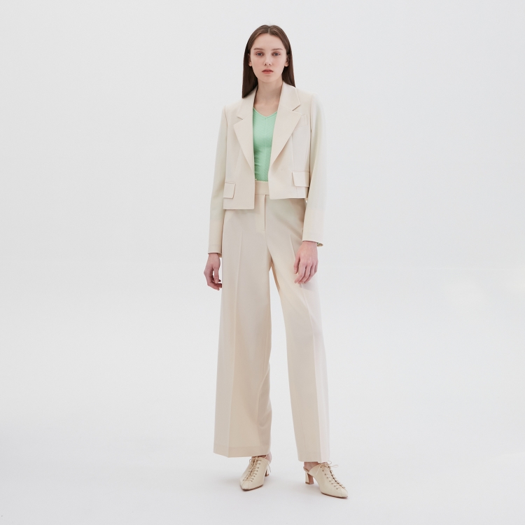 High-waisted Wide Trousers