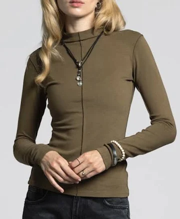 WEEKEND LOS ANGELES Women's Marisol Mock Neck Long Sleeved Top