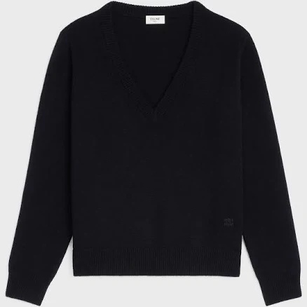 CELINE Women's Triomphe V-Neck Cashmere Sweater