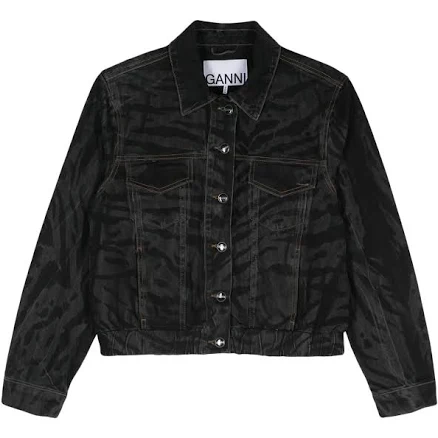 GANNI Black Lazer Denim Women Jacket