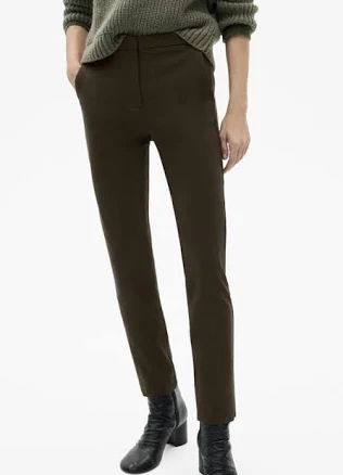 MANGO Women's Crop Skinny Pants